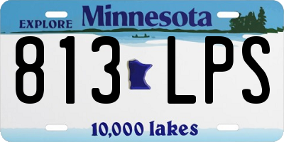 MN license plate 813LPS