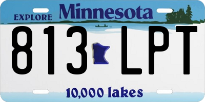 MN license plate 813LPT
