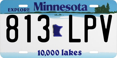 MN license plate 813LPV