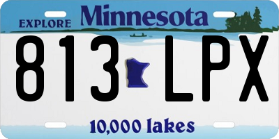 MN license plate 813LPX