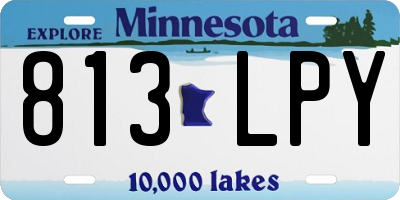 MN license plate 813LPY
