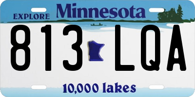 MN license plate 813LQA