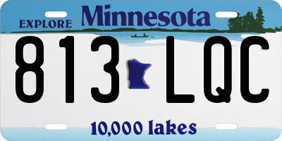 MN license plate 813LQC