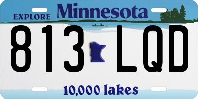 MN license plate 813LQD