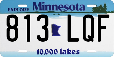 MN license plate 813LQF