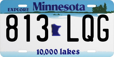 MN license plate 813LQG