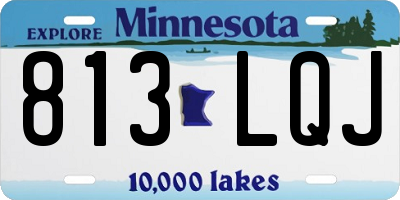 MN license plate 813LQJ