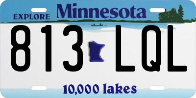 MN license plate 813LQL