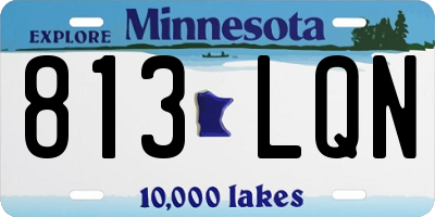 MN license plate 813LQN