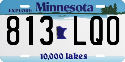 MN license plate 813LQO