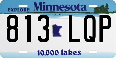 MN license plate 813LQP