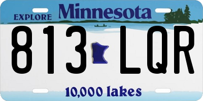 MN license plate 813LQR