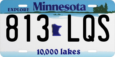 MN license plate 813LQS