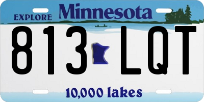 MN license plate 813LQT