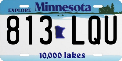 MN license plate 813LQU