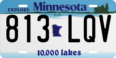 MN license plate 813LQV