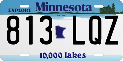 MN license plate 813LQZ