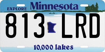 MN license plate 813LRD