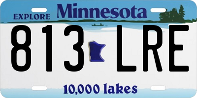 MN license plate 813LRE