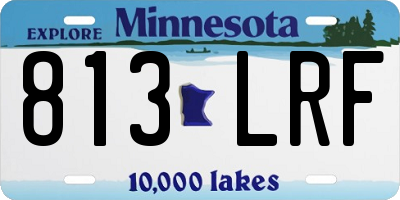 MN license plate 813LRF