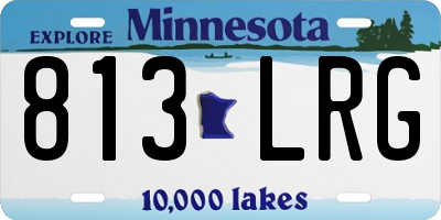 MN license plate 813LRG