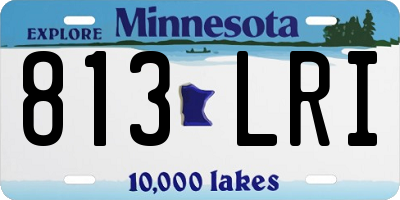 MN license plate 813LRI
