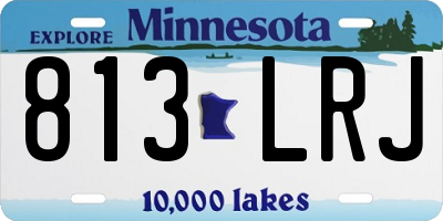 MN license plate 813LRJ