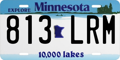 MN license plate 813LRM