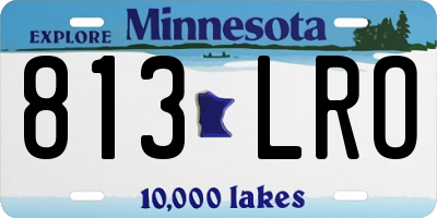 MN license plate 813LRO