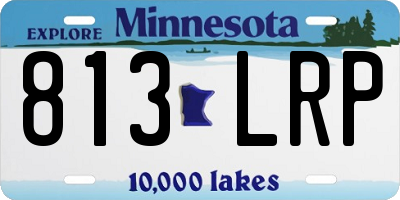 MN license plate 813LRP
