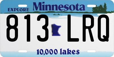 MN license plate 813LRQ