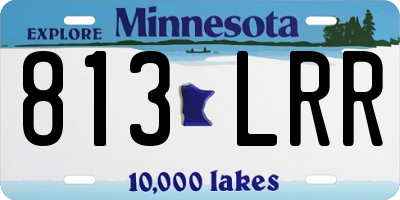 MN license plate 813LRR