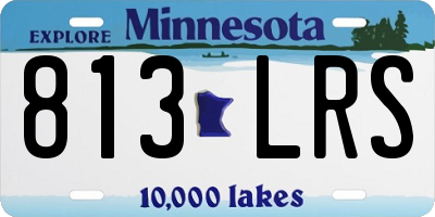 MN license plate 813LRS