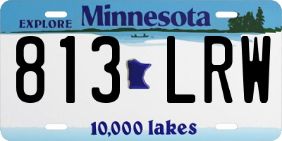 MN license plate 813LRW