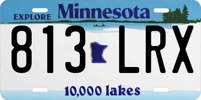 MN license plate 813LRX