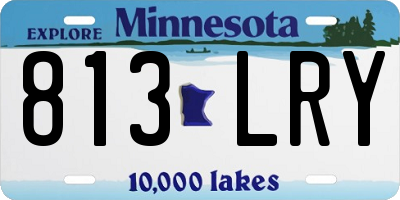 MN license plate 813LRY