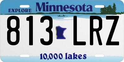 MN license plate 813LRZ