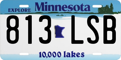 MN license plate 813LSB