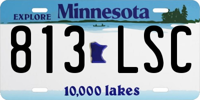 MN license plate 813LSC