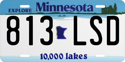 MN license plate 813LSD