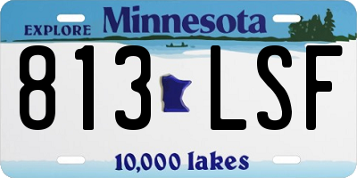 MN license plate 813LSF