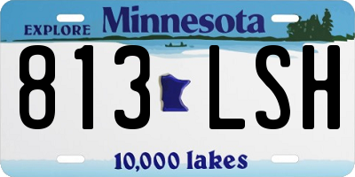 MN license plate 813LSH