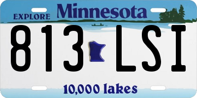MN license plate 813LSI