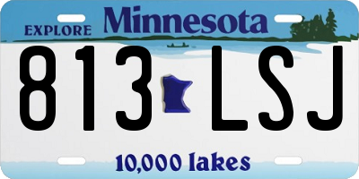 MN license plate 813LSJ
