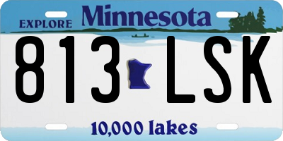 MN license plate 813LSK