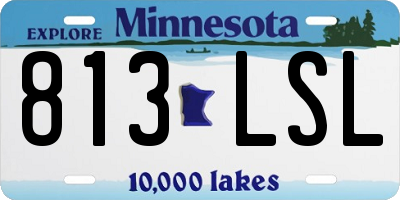 MN license plate 813LSL