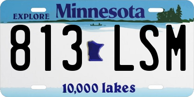MN license plate 813LSM
