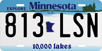 MN license plate 813LSN