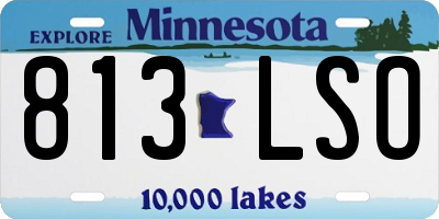 MN license plate 813LSO