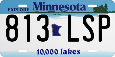 MN license plate 813LSP